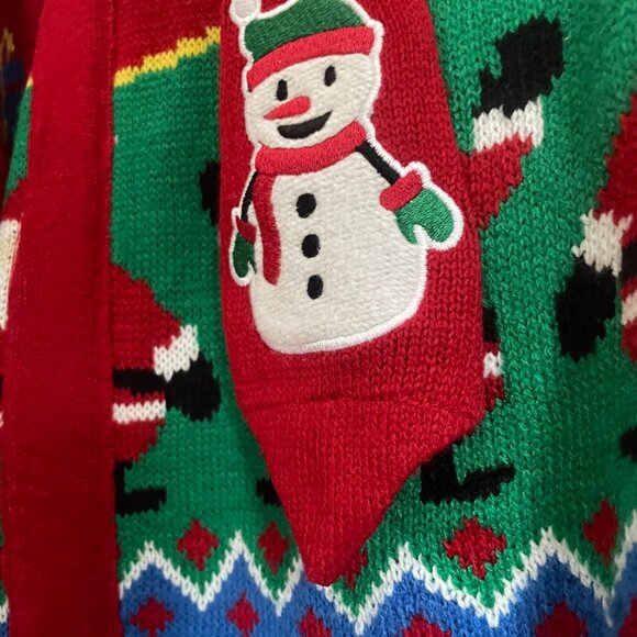 Ugly Christmas Sweater – Snowman Tie Suspender Design - Picture 3 of 10